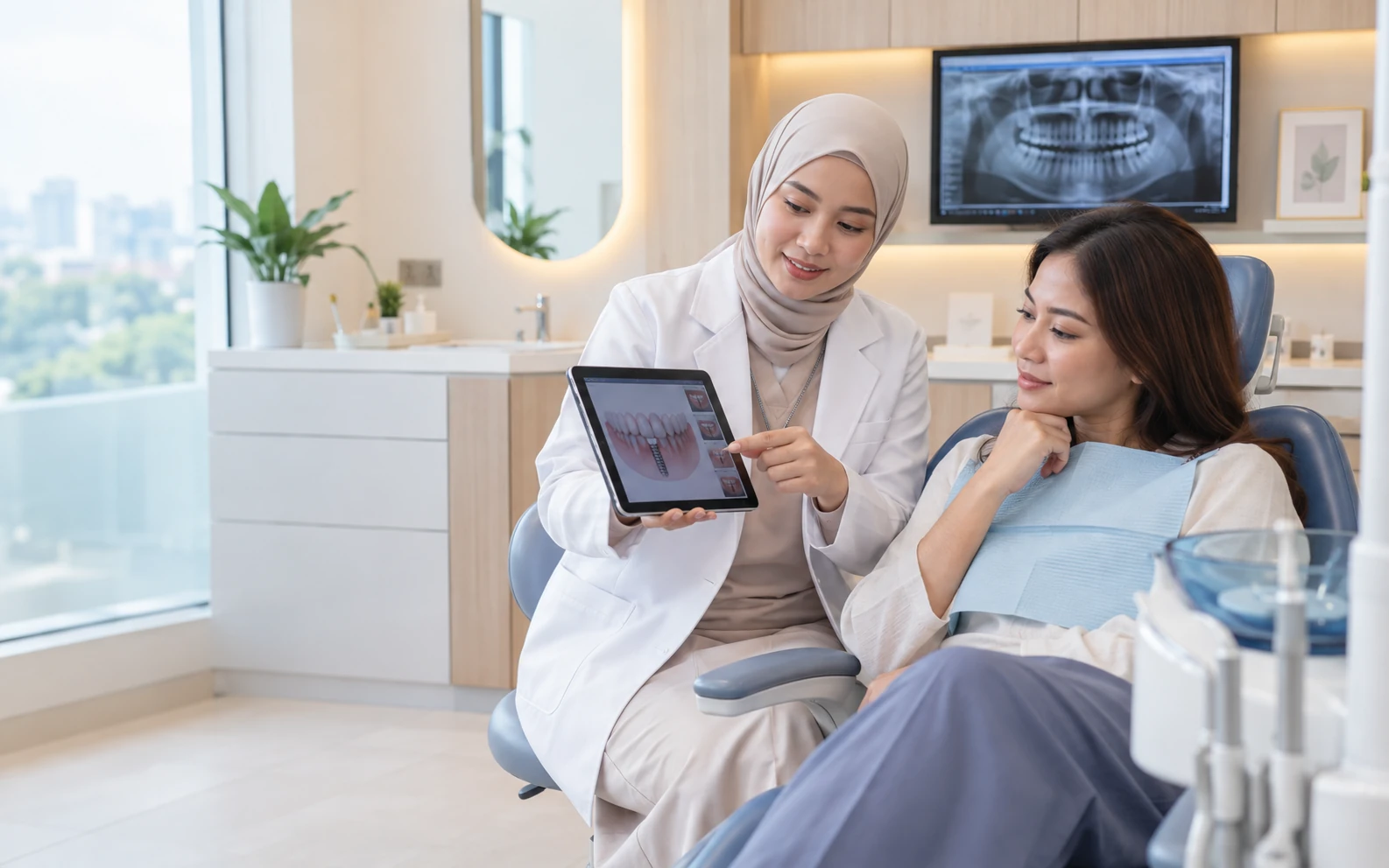 Ilustrasi AI konsultasi untuk demo; bukan doktor atau pesakit sebenar